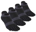 [WIOIW] 5本指ソックス メンズ 五本指靴下 スポーツソックス ランニング 綿 男性 丈夫な 四季適用 4足セット