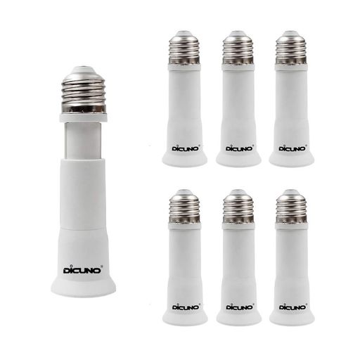 DiCUNOE26右向き矢印E26口金延長アダプター8cm~10.5cm長さ調節可6個セット