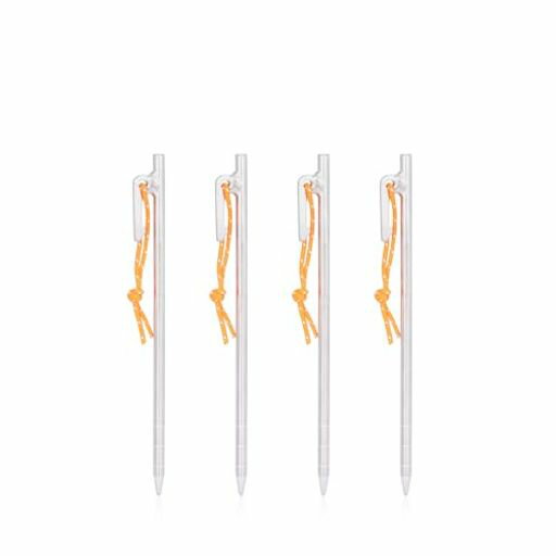 Boundless Voyageチタンペグ 鍛造 軽量 強靭 反射ロープ付き 20cm/24cm/30cm/35cm/...