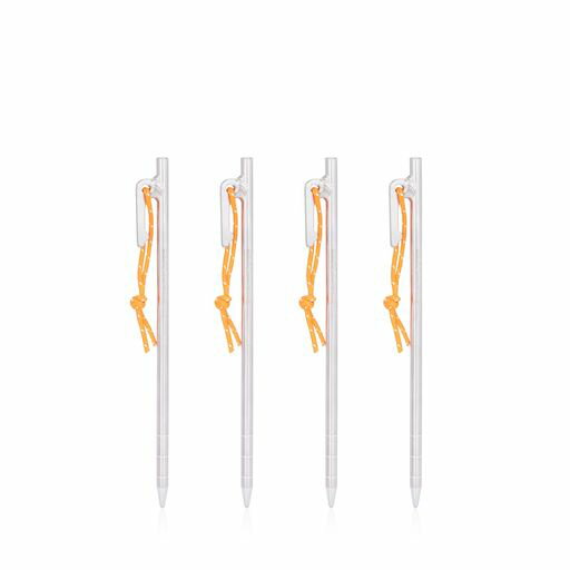Boundless Voyageチタンペグ 鍛造 軽量 強靭 反射ロープ付き 20cm/24cm/30cm/35cm/...