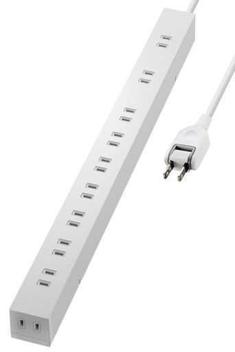 エレコム電源タップ雷ガード10個口5mほこりシャッター【固定・吊下可能な回転パーツ付き】ホワイトECT-0105WH