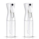 スプレーボトル UERVOTON アルコール対応 霧吹き 連続噴射 200ML 2個セット 極細かい霧 ミスト 観葉植物用 園芸 除菌消毒用 爬虫類 清掃用 美容室用 アイロン 家用 ペット用 おしゃれ 透明