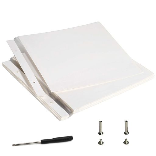 AIORフリーアルバム替台紙スペアアルバム台紙写真台紙粘着式10枚入れ大容量スペア台紙補充用替台紙ファイルアルバム用28x32.5CMホワイト