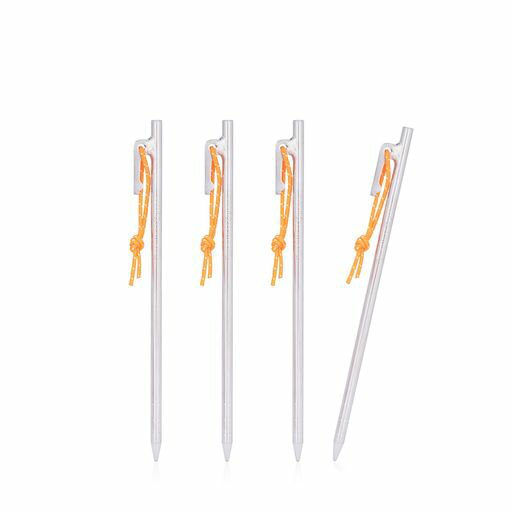 Boundless Voyageチタンペグ 鍛造 軽量 強靭 反射ロープ付き 20cm/24cm/30cm/35cm/40cm 4本/6本セット ペグ チタン製 テントペグ タープ ステーク アウトドア/キャンプ 用品 岩場 砂浜 砂利 芝生 硬い土…