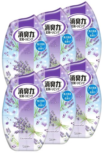 消臭力[まとめ買い]玄関リビング部屋用置き型ラベンダー400mLx6個お部屋の消臭力部屋寝室消臭剤消臭芳香剤