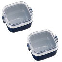 OSKシルバーモード弁当箱デザート容器150ML2個セット日本製電子レンジ対応ランチミニサイズフルーツパッキン付きシンプル抗菌PSS-5(3)