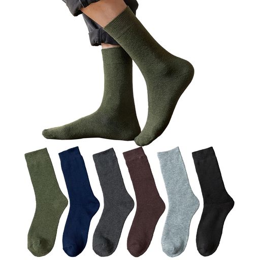 [DsHome]6足セット靴下メンズ秋冬あたたかいルームソックス綿あったか靴下暖かい裏起毛厚手くつした吸汗速乾防寒部屋着通勤温かい室内アウトドア25~29cm