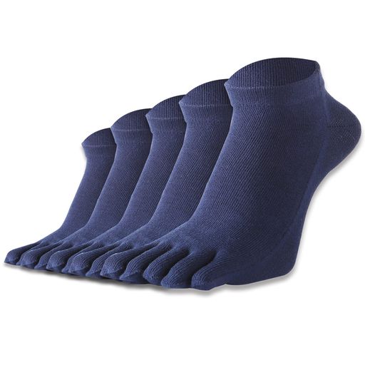 [XCHMYI]5本指ソックスメンズビジネスソックス五本指靴下強化版抗菌防臭通気性四季適用5足セット25-28C..