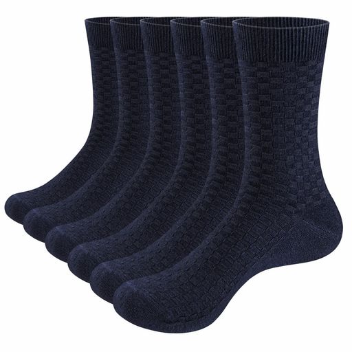 【高品質生地】:綿80%、ライクラエラスティック2%、ライクララック18%。高品質のコーマ綿とライカゴムを採用して作られ、軽量で柔らかい手触り、フラットで滑らか、優れた吸湿性と靭性を持ち、高密度で毛玉防止、例え暑くて湿気の多い季節でも快適に着用できます。 【ビジネスとカジュアル】:このメンズ靴下は、クラシックな無地の外観を持ち、日常の仕事、ビジネス、来客の時などの正式な場合に適しており、しかも春、夏、秋、冬四季通用で、ちょうどいい長さなので座っても脚を組んでもズボンの下の皮膚を露出せずに気まずさを回避でき、優雅でプロです。 【優れた快適性】:ダブルニードル編みプロセス、ジャカード表面処理により、内部に余分な糸がないことを保証し、編み効果と靴下全体の快適性は普通のシングルニードルプロセスより1ランク高く、いつでも優れた着用感を保ちます。ライカゴムは簡単に伸びて、回復した後またふくらはぎの表面にくっつきます。体に似合いながらストレスなく着用できます。