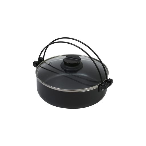 Ih Compatible - パール金属鍋すきやき鍋20cmガラス蓋付ふっ素加工IH対応一人用おうち御膳HB-5856