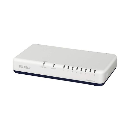 バッファロー BUFFALO Giga対応 プラスチック筐体 AC電源 8ポート LSW6-GT-8EP/WH ...