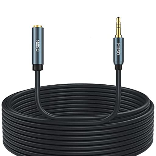 MillSOヘッドホン延長コード10mオスメス3.5mmステレオオーディオミニプラグ金メッキ高耐久仕様ヘッドホン延長ケーブルイヤホン延長コードオーディオケーブルイヤホンジャック延長
