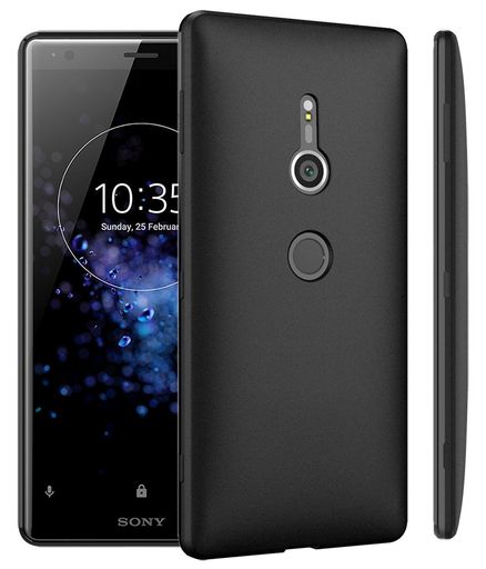 XperiaXZ2ケースエクスペリアSO-03KケースSOV37ケースTPUカバー手触り良い薄型軽量滑り防止指紋防止WOEXETソフトケースエクスぺリアエックスゼットツーブラック