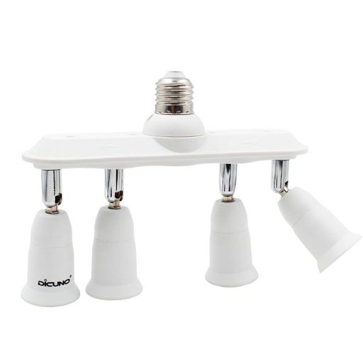 DiCUNOLED電球専用E26口金アダプター4分岐ソケットE26右向き矢印E26照射角度可調E26延長ソケット
