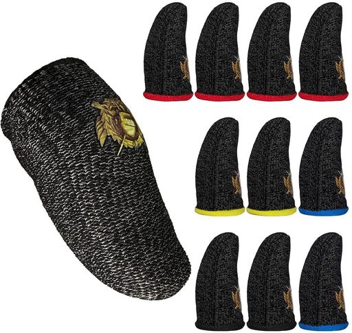 IUGGAN指サックゲーム縫い目なし音ゲー指サックスマホゲーム荒野行動PUBGMobileCodモバイルApexゆびさっく超高感度超薄銀繊維ゆびサック携帯手汗対策指カバー全指対応誤触減少滑り止め