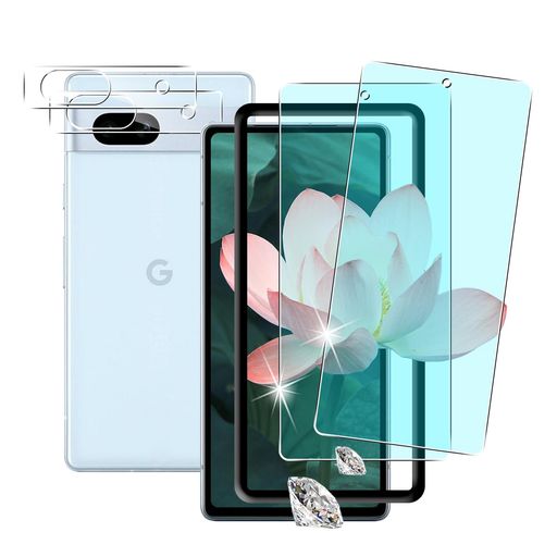 【2+2+1枚セット】対応 GOOGLE PIXEL 7A 用の ガラスフィルム(2枚) + レンズ保護フィルム (2枚) + 取り付け枠 (1枚) 【国産AGC旭硝子素材】 PIXEL7A 5G フィルム 指紋認証 グーグルピクセル7A 強化ガラス