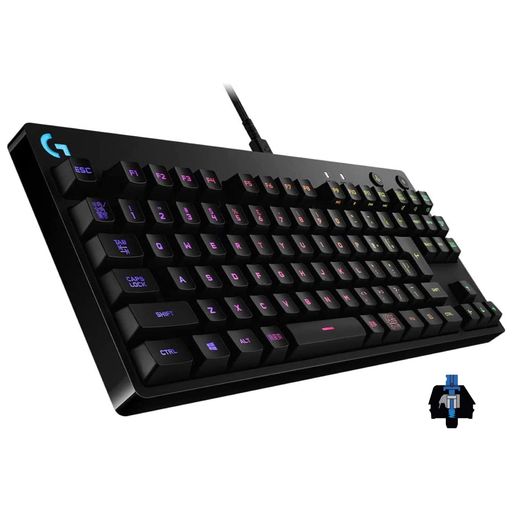 LOGICOOLG(ロジクールG)PROゲーミングキーボードテンキーレスGXスイッチクリッキー有線メカニカルキーボード静音日本語配列LIGHTSYNCRGB着脱式ケーブルG-PKB-002CK