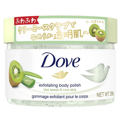 DOVE(ダヴ)キウイ&アロエボディスクラブ本体298G角質ケア黒ずみ透明感