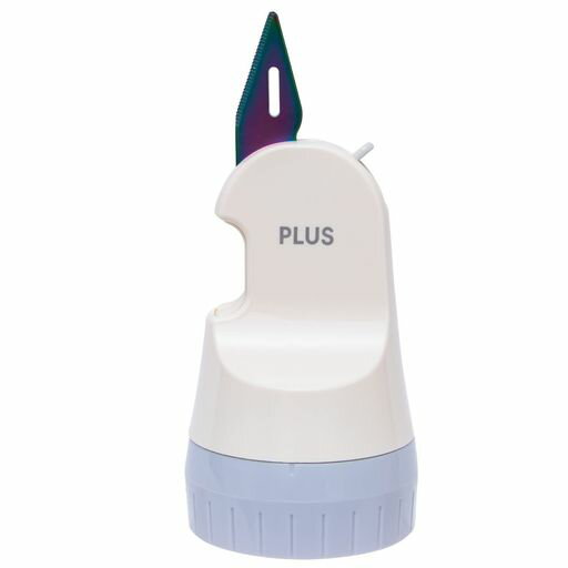 PLUS個人情報保護スタンプダンボールカッターローラーケシポン箱用オープナー15周年限定アイボリー【使い切りタイプ】IS-580CM-15LE40-989