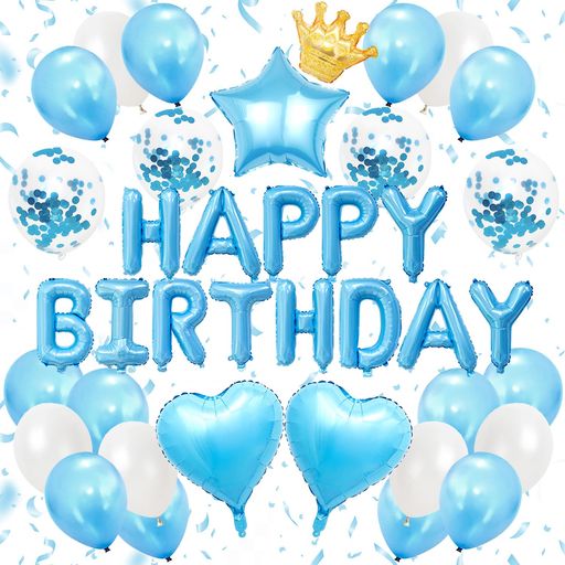 Iysoll誕生日飾り付けhappybirthdayバルーンハッピーバースデー飾りハート風船紙吹雪風船誕生日パーテ..