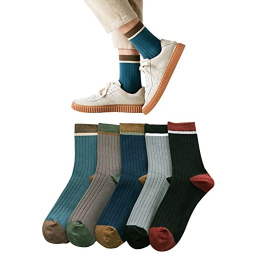 [DAMILY]靴下メンズ24-28cm春秋冬スポーツソックス中厚手くつしたメンズ保温防寒防臭男性用靴下ビジネスソックスおしゃれ綿紳士くつしたクルー丈5足セットくつ下アウトドアカジュアルソ…