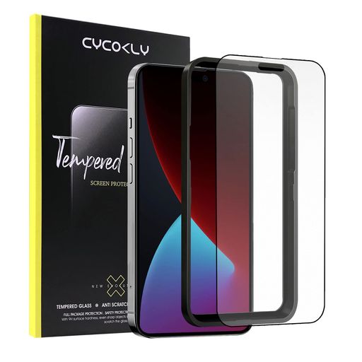 CYCOKLYiPhone14promax用ガラスフィルムアンチグレア(6.7インチ)【ゲーム保護フィルム】2.5D全面保護日本製素材旭硝子製反射防止指紋防止気泡無しガイド枠付きアイフォン14promax強化ガラス