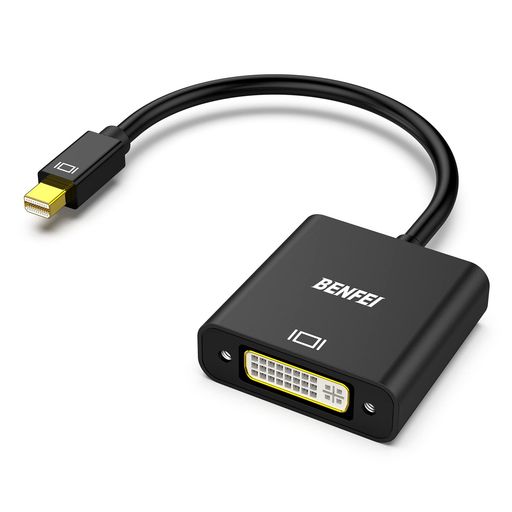 BENFEI MINI DISPLAYPORT - DVI、GOLD-PLATED MINI DP(THUNDERBOLT 2互換)- DVIアダプターへ、MACBOOK AIR/PRO、MICROSOFT SURFACE
