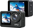 XTUMAX2アクションカメラ4K60FPS20MPアクションカム縦向き撮影SuperSmooth手ぶれ補正3.0本機防水5m水中カメラ1550mAhバッテリー付き事前録画Type-Cポート対応5GWiFiサポート