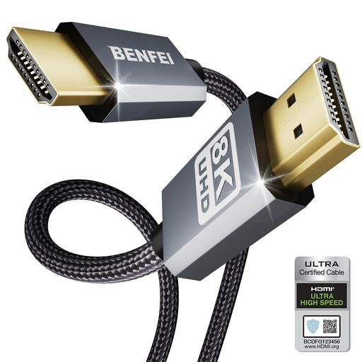 Rakuten - BENFEI8KHDMI-HDMIケーブル1.8M、認定超高速HDMIケーブル4K@240Hz8K@60HzHDMI2.148Gbpsアルミシェルナイロン編組