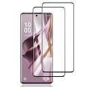 【2枚セット】対応OPPOReno10Pro5G用の曲面ブラックエッジガラスフィルム全面保護強化ガラス液晶保護フィルム【簡単貼り付け】対応OPPOReno10P...