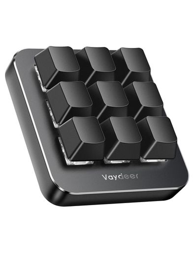 VAYDEER プログラマブルキーボード 9キー ショートカットキーボード ゲーミング 片手 有線 メカニカル キーボードマクロ可能 互換性 WINDOWS&MAC対応 オフィスワーカー、プログラマー、デザイナー、ゲーマーへのプレゼント