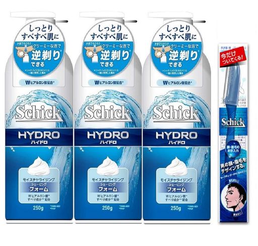 Schick(シック)ハイドロシェービングフォームポンプ250Gx3おまけセットメントール配合