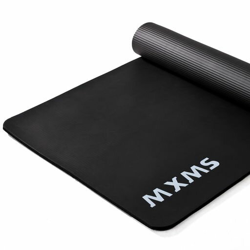 YURENメンズ用トレーニングマット幅広90*200cm極厚10mm15mm特大ヨガマット高密度ニトリルゴム筋トレマットピラティスエクササイズマット滑り止め初心...