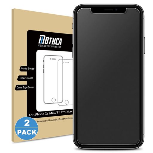Mothca【2枚セット・アンチグレア強化ガラス】iPhone11ProMax/iPhoneXSMax対応液晶ガラスフィルムさら..