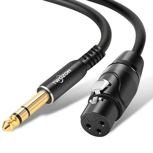 Twozoh XLRメスから6.35mm (1/4インチ) オスTRSケーブル 4分の1インチジャック TRSバランスとXLRマイクケーブル 5M (Profesional/Hifi)
