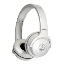 オーディオテクニカ ATH-S220BT WH ワイヤレスヘッドホン BLUETOOTH 最大60時間再生 急速充電 低遅延モード マルチポイント対応 薄型 ATH-S220BT WH ホワイト(2)