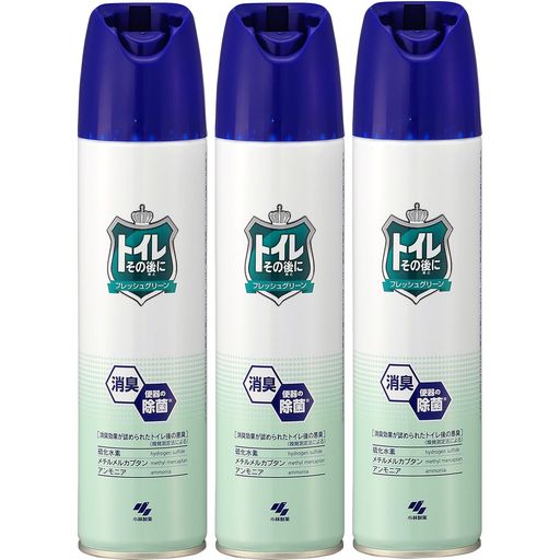小林製薬 トイレその後に 【まとめ買い】 フレッシュグリーン 消臭芳香剤 トイレ用 消臭スプレー 280mlx3個