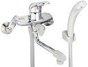 SANEI(サンエイ)シングルシャワー混合栓浴室用パイプ長さ170mmリングレバー蛇口浴室水栓壁付CSK1710D