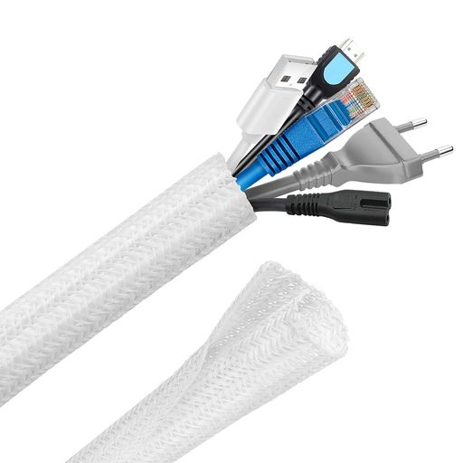 HOCERLUケーブル収納スリーブ長さ約10M直径13MM編組ケーブルカバー、家庭用/オフィス用コードオーガナ..