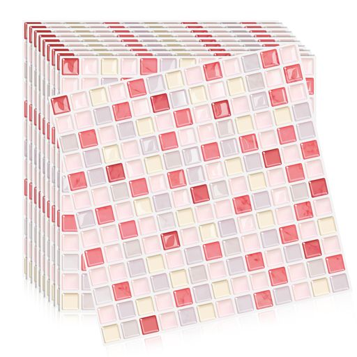 MORCARTタイルシール防水耐熱キッチン洗面所トイレDIY家具やアイテムの装飾タイルシート壁紙シール3Dリ..