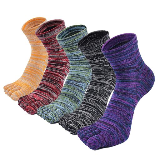 [Vraquir]5本指ソックスメンズ五本指靴下抗菌防臭男性ビジネスソックス綿蒸れない破れにくい丈夫な靴下水虫対策通気性四季適用5足セット(5足セットヴィンテージ)