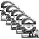 5個互換テプラ36mm白白地黒文字テープカートリッジと互換性のあるキングジムKingjimテプラTepraES36K(SS36K)テプラproラベルライター用8...