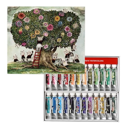 HOLBEINホルベイン工業ヒグチユウコxホルベイン2023コラボアイテム透明水彩絵具5ml2号24色セット(083441) HOLBEINホルベイン工業ヒグチユウコxホルベイン2023コラボアイテム透明水彩絵具5ml2号24色セット(083441)