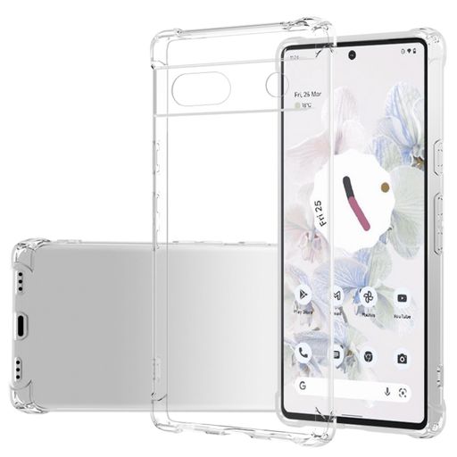 樂天商城 - GooglePixel7A用ケースピクセル7A対応耐衝撃カバークリア衝撃吸収ポケット内蔵TPUバンパークリア透明SMPURFSPCP7A