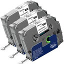 LOPISFA 24MM ピータッチ テープ 互換品 ブラザー TZEテープ ラミネートテープ TZE-251 テープカートリッジ 白地黒文字