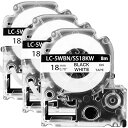 テプラ18mm白互換キングジムテプラテープSS18KラベルテープテプラPROカートリッジ