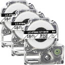 テプラテープ18mm透明互換キングジムテプラプロST18Kテープカートリッジ