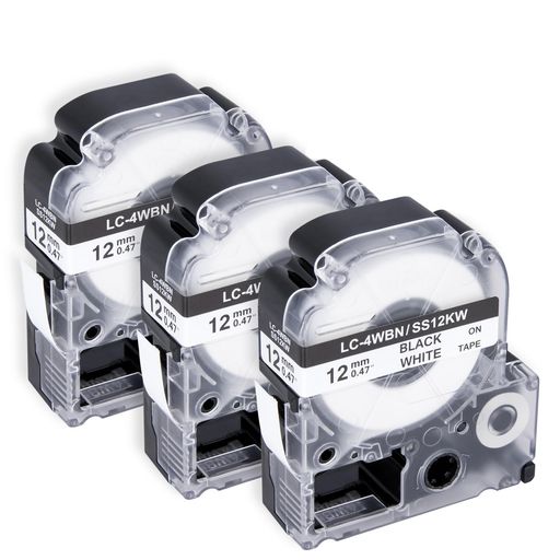 WEEMAYテプラテープ12MM白地黒文字互換キングジムテプラPROテープ12MMSS12KW互換テプラテープSR530SR670SR750対応3個入り WEEMAYテプラテープ12MM白地黒文字互換キングジムテプラPROテープ12MMSS12KW互換テプラテープSR530SR670SR750対応3個入り
