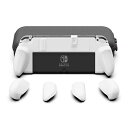 SKULL & CO.SWITCH 有機ELモデル用「NEOGRIP」人間工学 交換可能グリップ 精密軽量 伸びれる設計 どんな手のサイズでも対応可能「ホワイト...