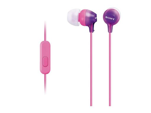 Rakuten - ソニー(SONY)イヤホンMDR-EX15AP:カナル型リモコン・マイク付きバイオレットMDR-EX15APV